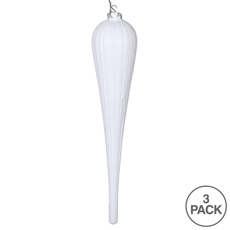 The Twillery Co.® Matte Glitter Drop Christmas Ornament & Reviews Wayfair